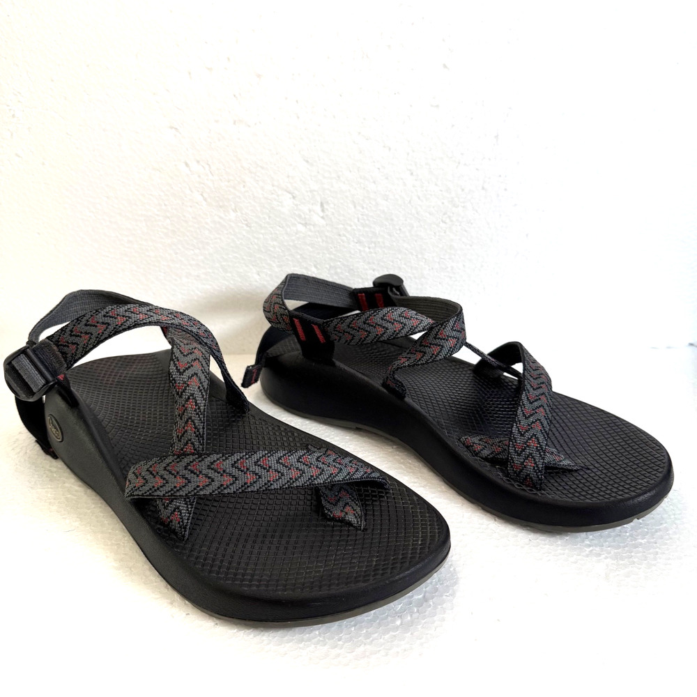 Chaco Z/2 Men's 11 Adjustable Sandals Black Gray Red Outdoors Hiking Summer